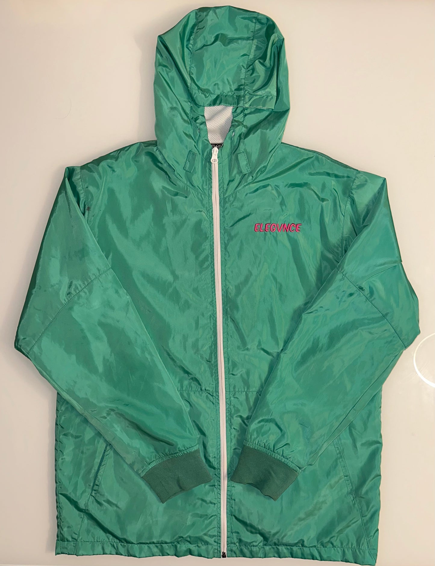 Green windbreaker discount