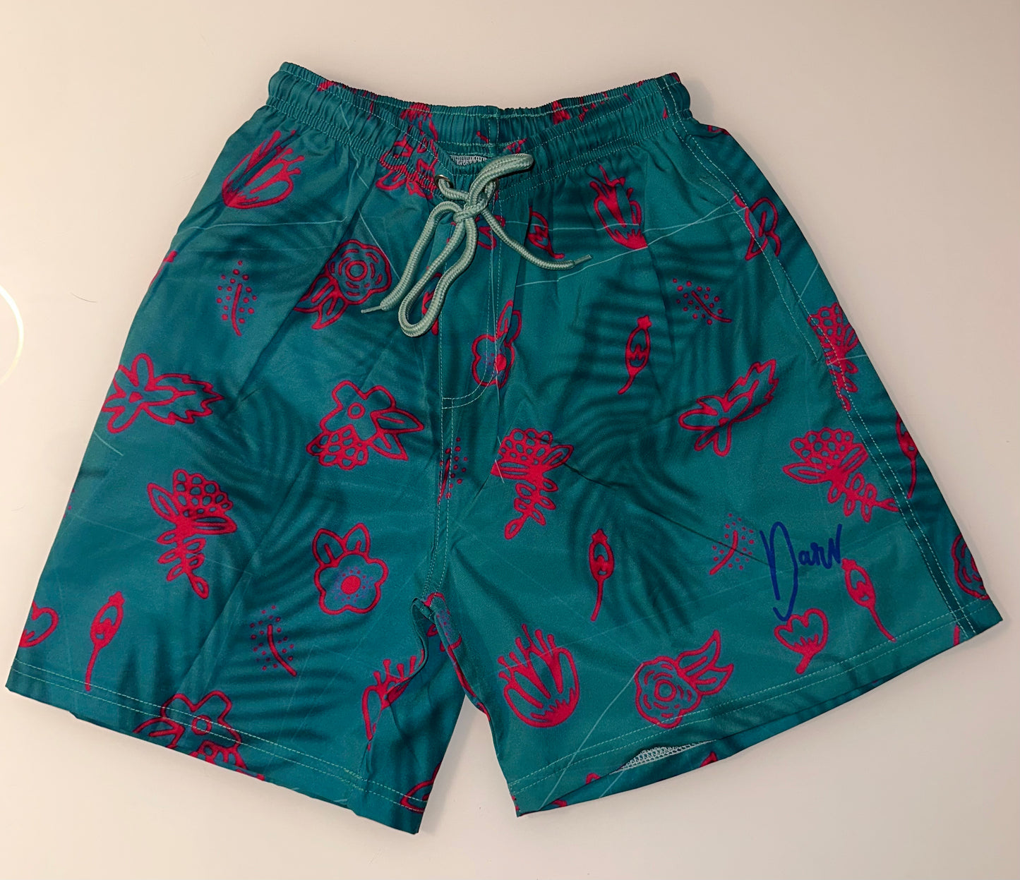 Green Blossomy Shorts