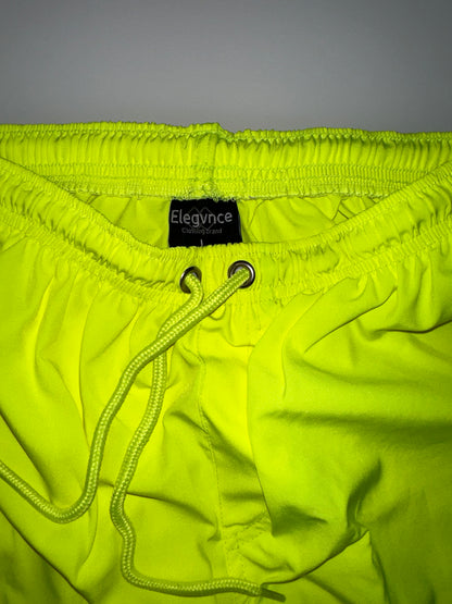 Neon Yellow P.U.S.H Shorts