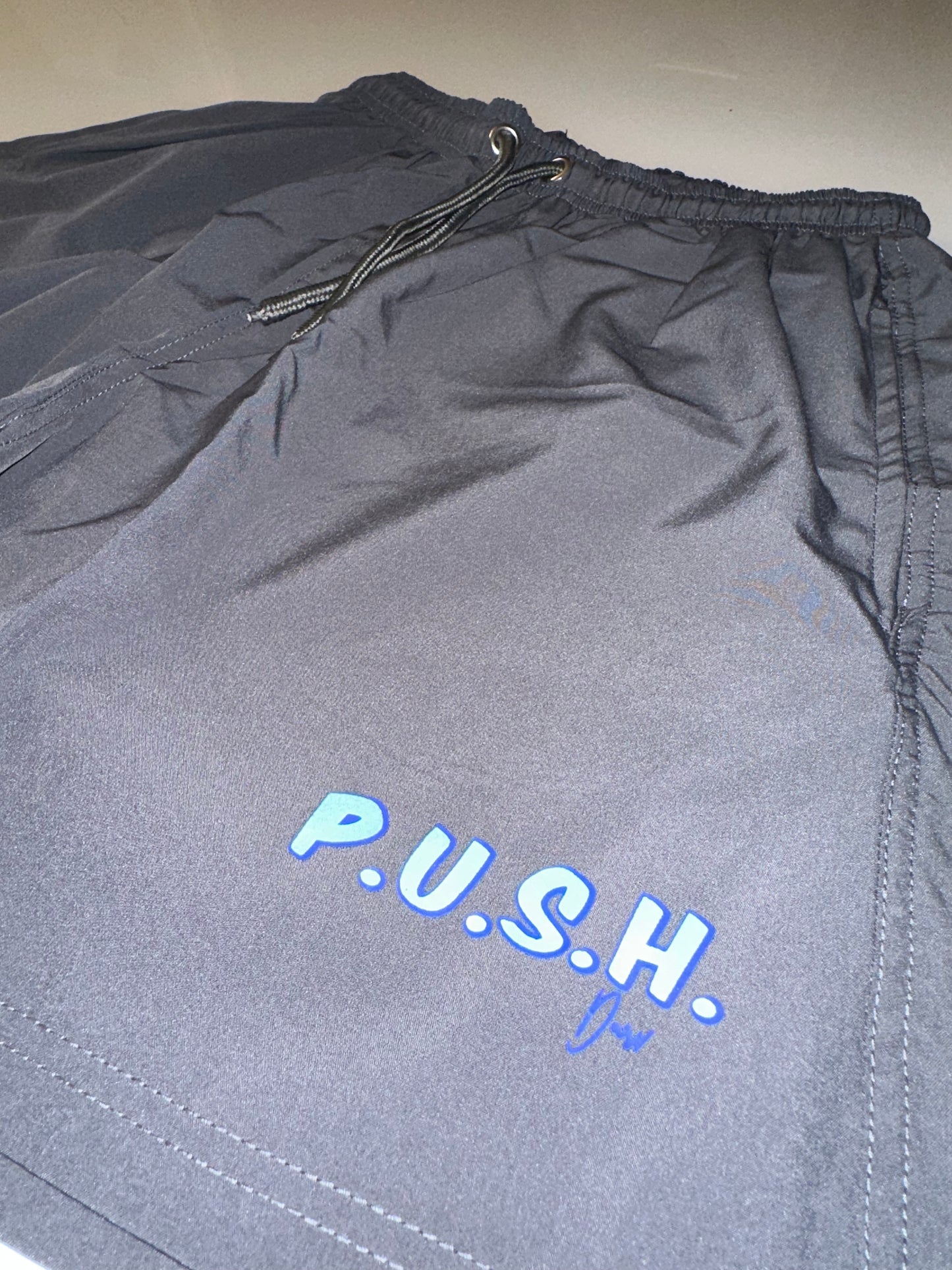 Grey P.U.S.H. Shorts