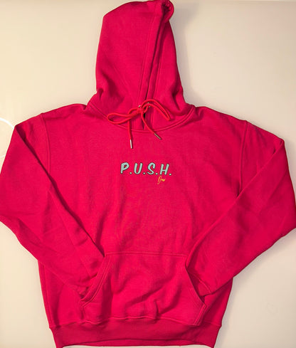 Pink P.U.S.H. hoodie