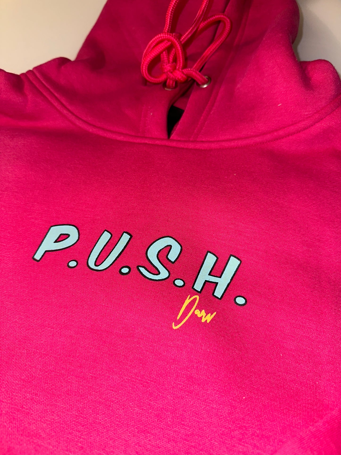 Pink P.U.S.H. hoodie