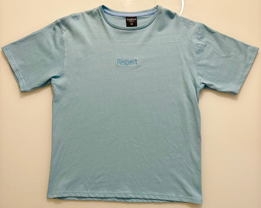 Baby Blue 'Respect' Oversized Tee