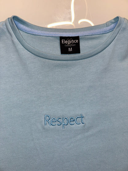 Baby Blue 'Respect' Oversized Tee