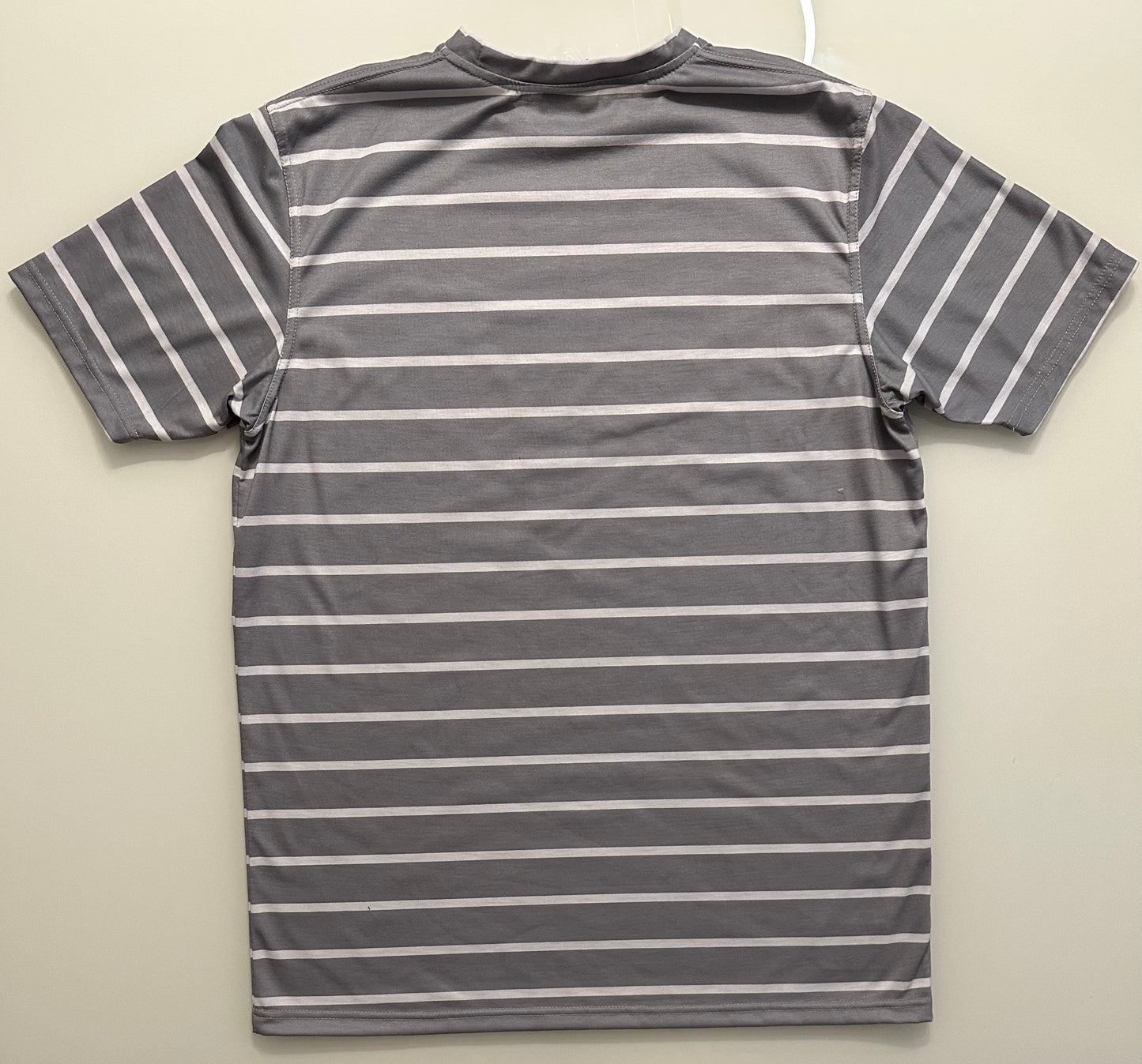 Grey and White Stripe T-Shirt