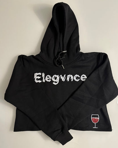 Black Crop Top Hoodie