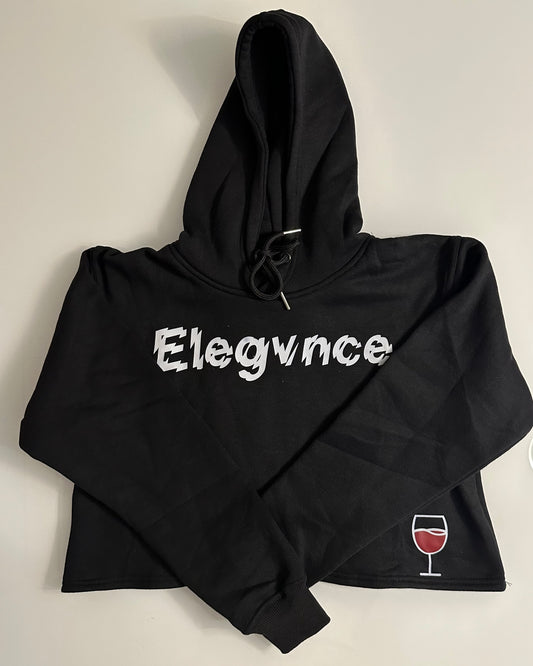 Black Crop Top Hoodie