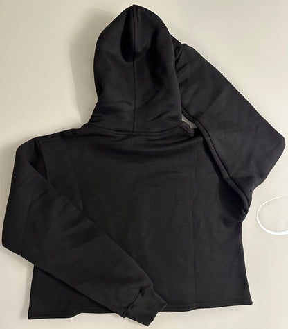 Black Crop Top Hoodie