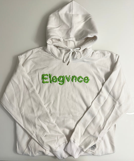 White & Green Classic Hoodie