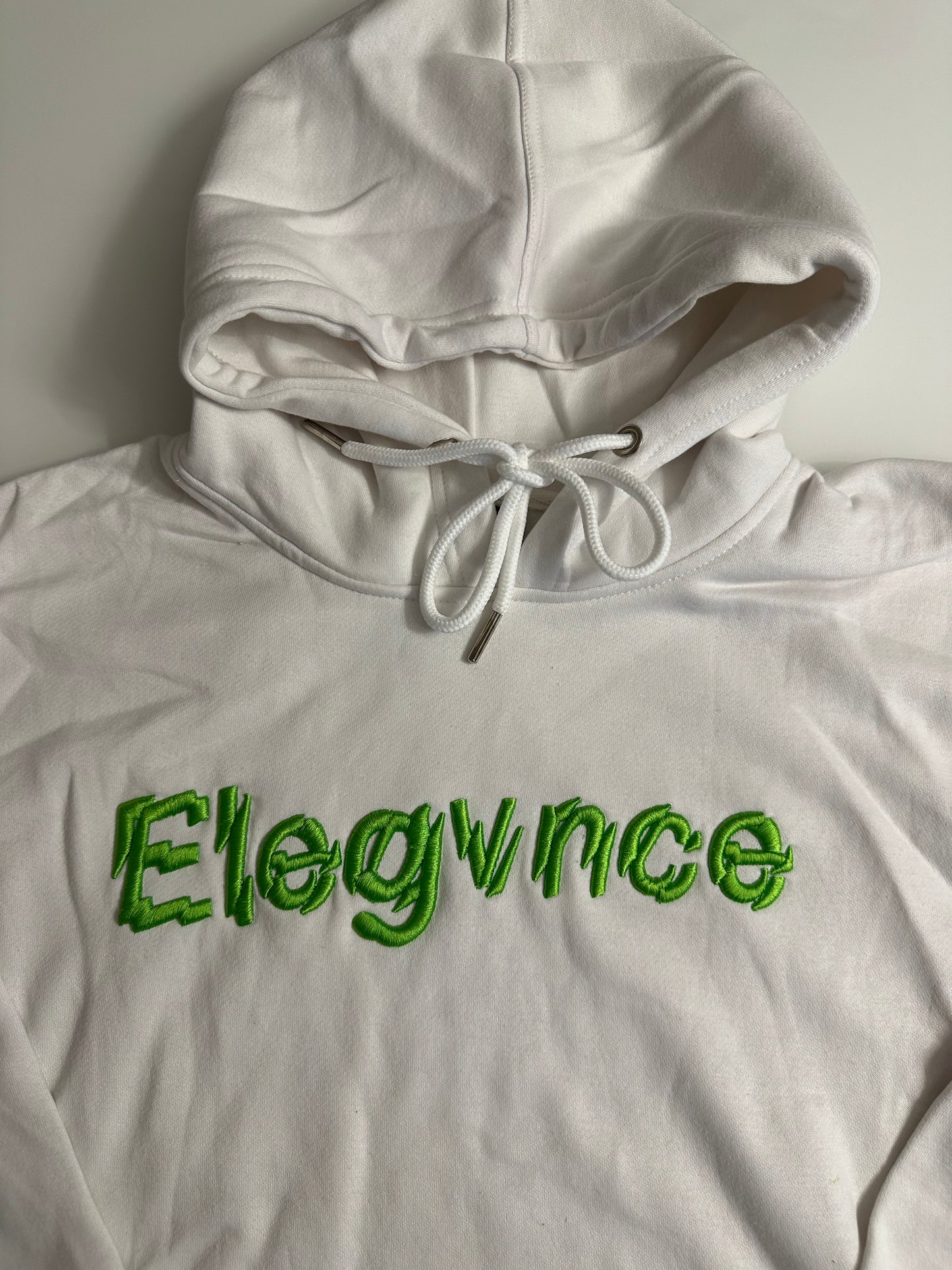 White & Green Classic Hoodie