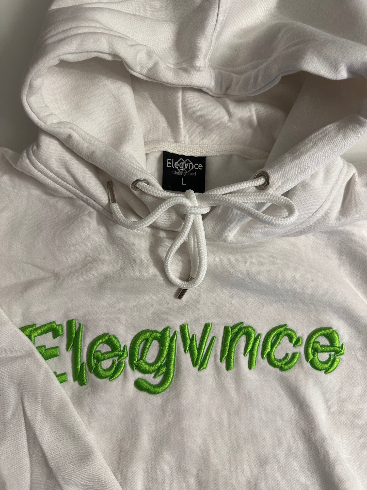 White & Green Classic Hoodie