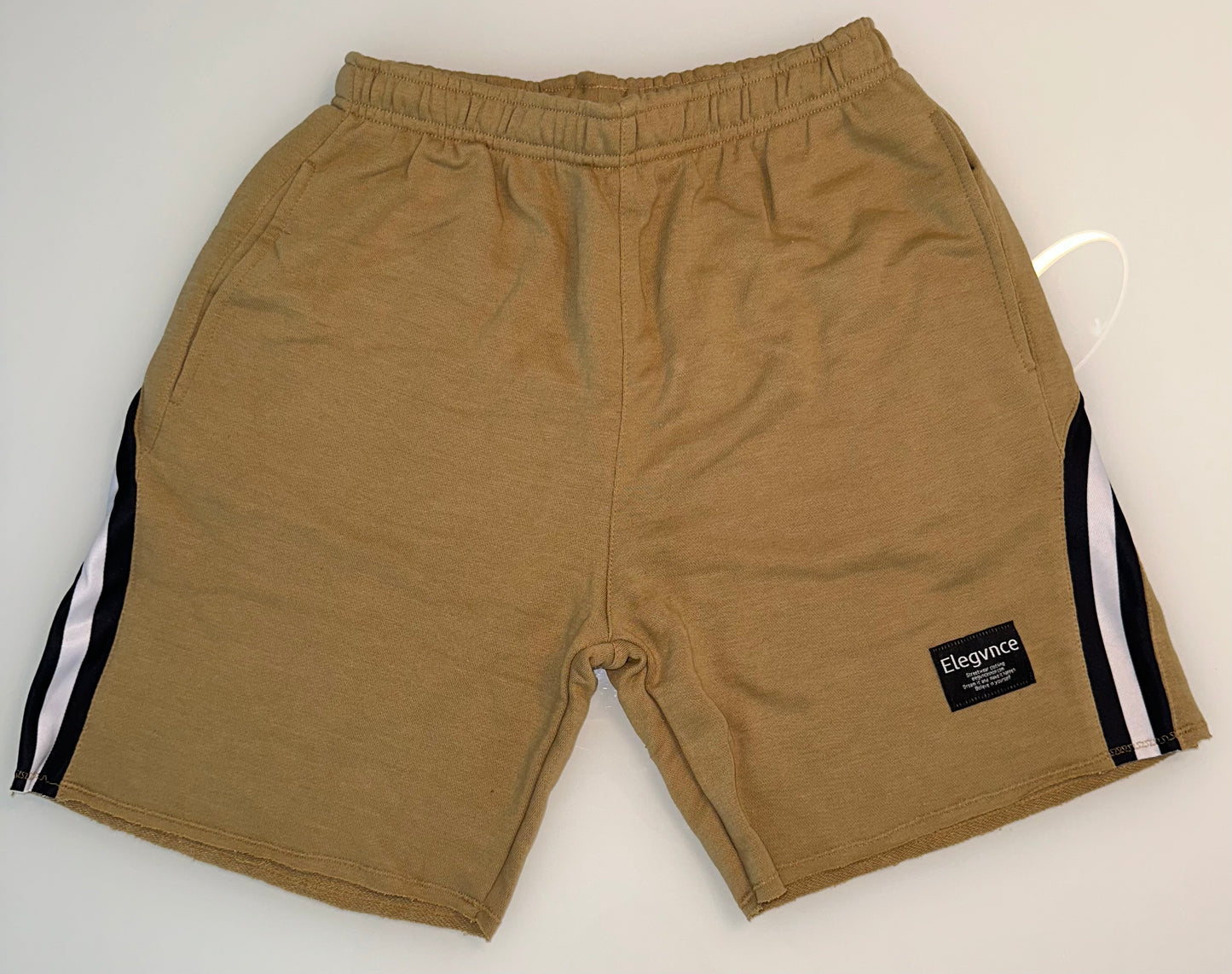 Beige Shorts with Back Stripes