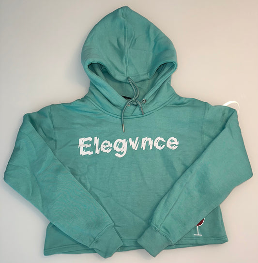 Mint Green Cropped Hoodie