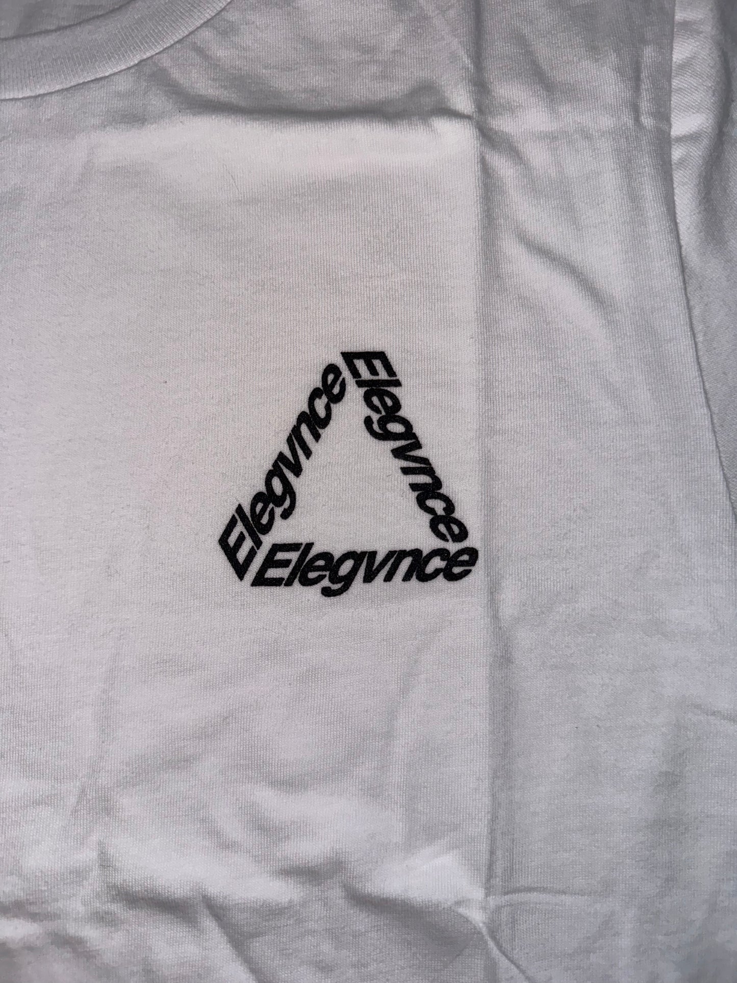 White 'ELEGVNCE' Triangle