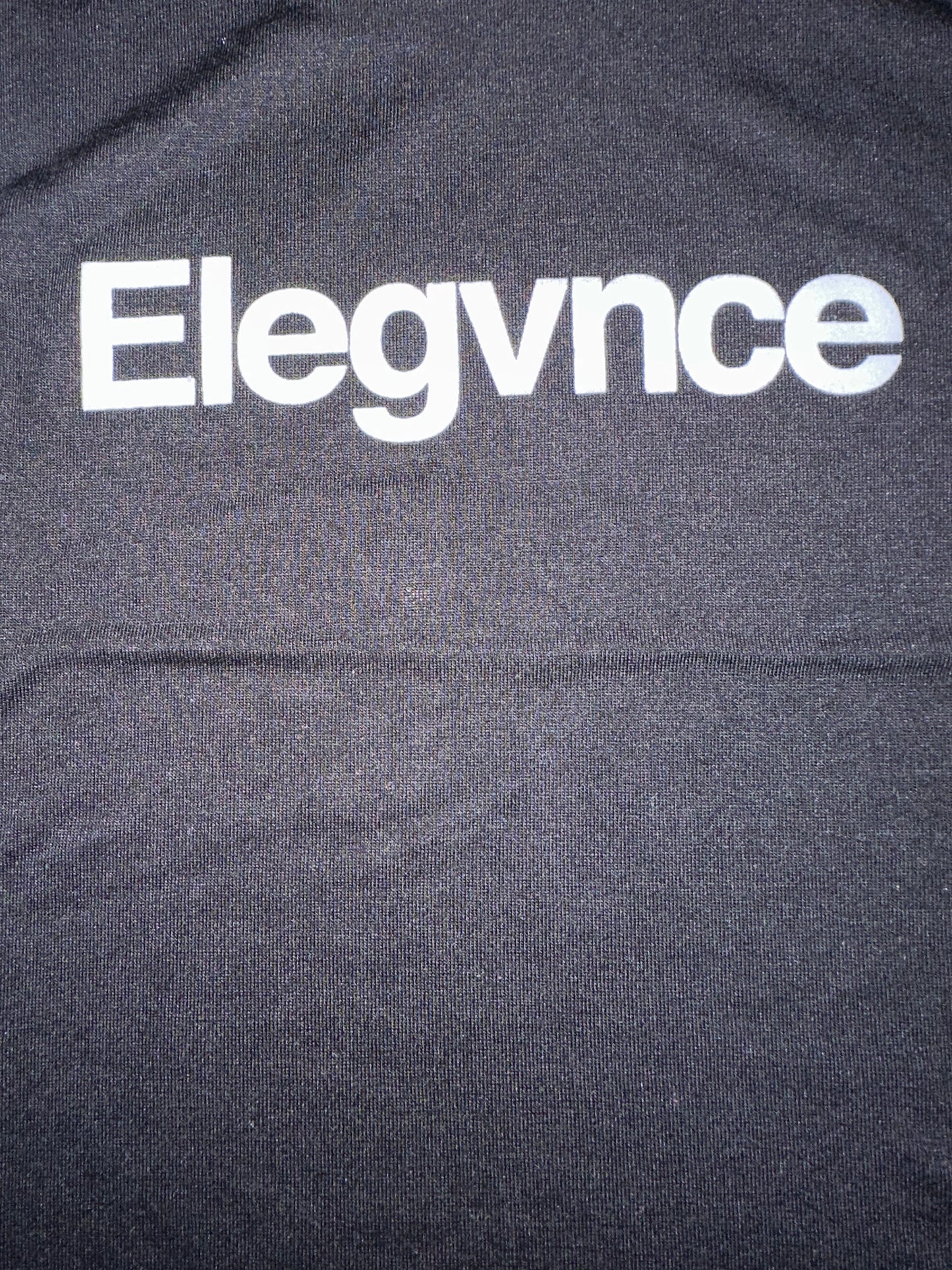 Black 'ELEGVNCE' Crop Top