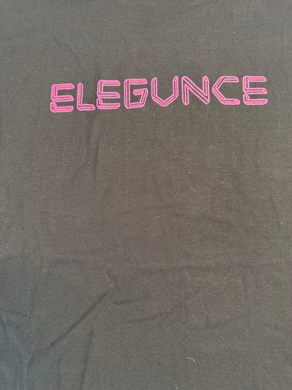 Black & Pink 'ELEGVNCE' Crop Top