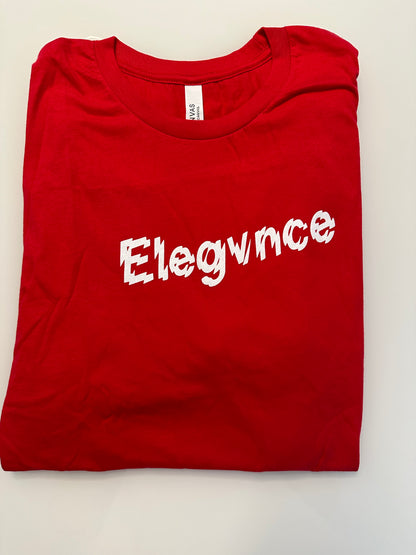 Red Classic 'ELEGVNCE' T-Shirt