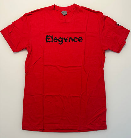 Red & Black 'ELEGVNCE' T-Shirt