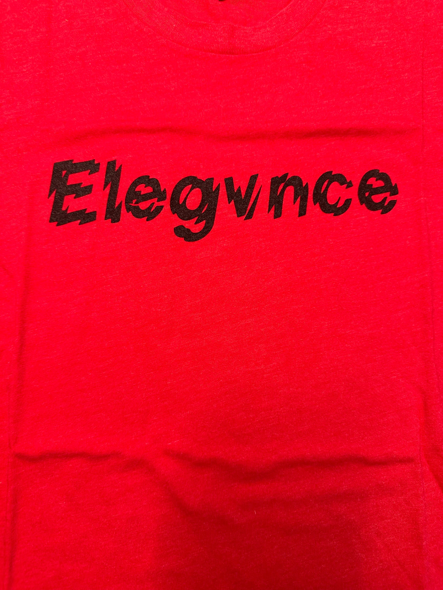 Red & Black 'ELEGVNCE' T-Shirt