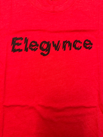 Red & Black 'ELEGVNCE' T-Shirt