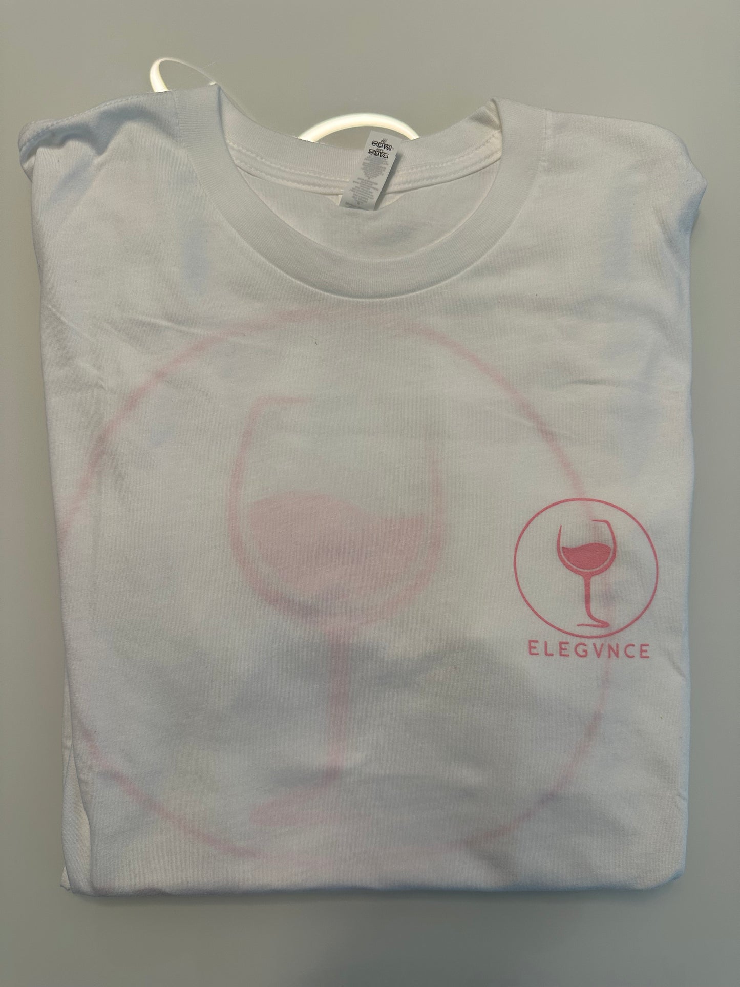 White & Pink Wine T-Shirt