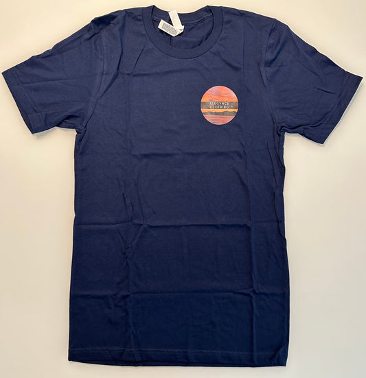 Navy Blue Water Sunset T-Shirt